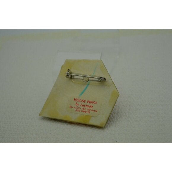 Vintage HOUSE PINS BY LUCINDA Mixed Materials Houses Cloud Pin Brooch - Picture 2 of 2